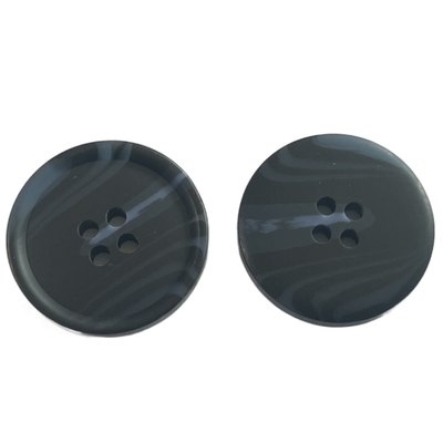 Dark Navy Plastic Coat Buttons Four Hole With Rim Apply For Women'S Coat And Overcoat