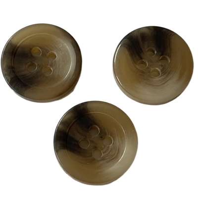 11/16&quot; 4 Hole Plastic Faux Horn Buttons ODM Color Use For Women'S Coat