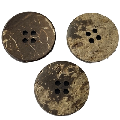 ODM Natural Coconut Buttons 4 Hole 38L Round Shape Fashionable