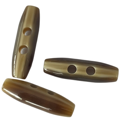 2 Holes Shaded Oval Shape Toggle Coat Horn Buttons Use On Jacket Sweater Coat