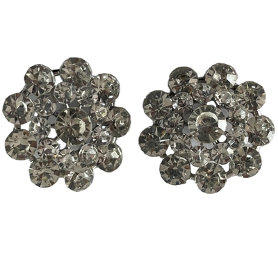 38L Fancy Plastic Buttons Faux Diamond With Metal Shank For Shirt Diy Material