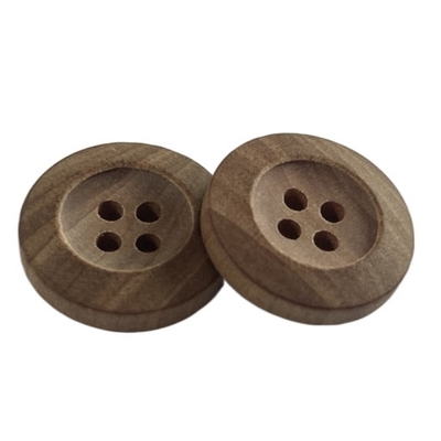 Four Hole Customize Natural Wooden Buttons With Natural Wood Texture OEKO100
