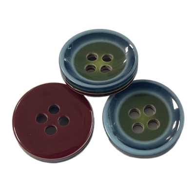 Fancy Eight Layers Colorful 4 Hole Plastic Buttons In 28L For Garment Accessories DIY