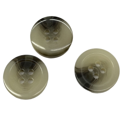 Plastic Fake Horn Button With Rim 28L 4 Hole Use On Women'S Coat Outwear
