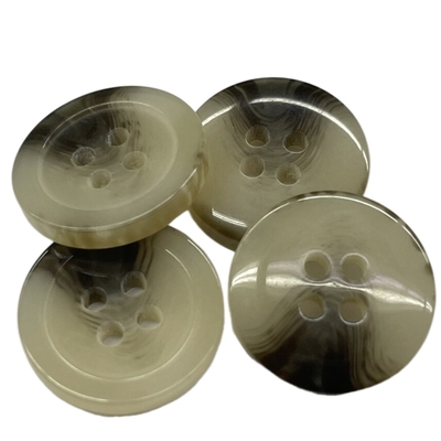 Plastic Fake Horn Button With Rim 28L 4 Hole Use On Women'S Coat Outwear