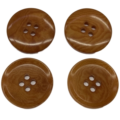 Dye Brown Color 36L Natural Corozo Buttons With Rim Environment Friendly