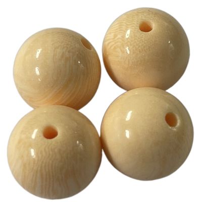 Fancy Plastic Bead Buttons With One Hole Faux Wood Effect 24L Use On Garment Accessories