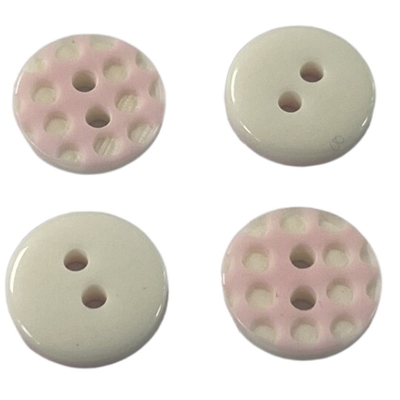 Blouse Special Face Plastic Resin ButtonsTwo Hole 16L Pink Color For Sewing