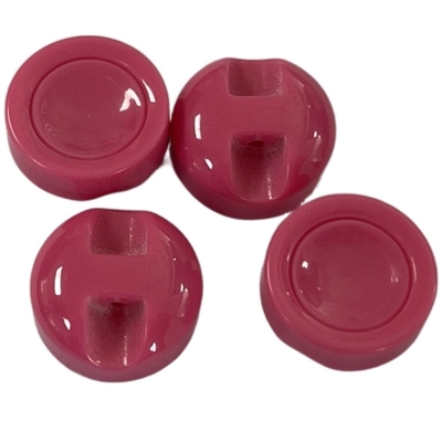 Plastic Resin Red Shank Buttons With Concave Front Side One Hole On The Back