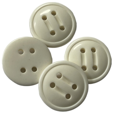 Four Hole Plastic Resin Buttons With Two Slot Design On Face In 38L