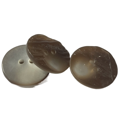 Full Shiny MOP Shirt Buttons With Two Hole In 18mm Irregular Face Design