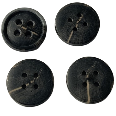 15mm Coat Outerwear Four Hole Faux Horn Buttons With Rim