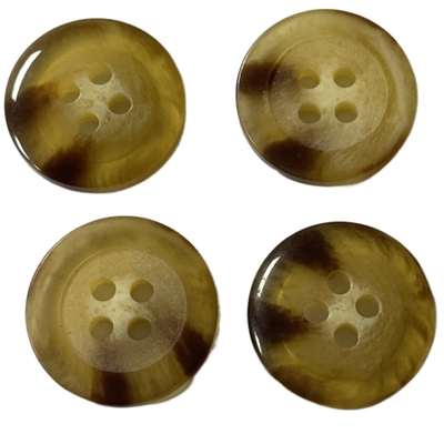 3/4&quot; Four Hole Plastic Fake Horn Coat Buttons ODM Color Use For Coat sweater