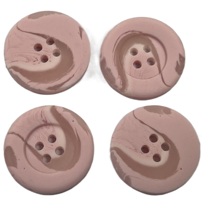 3/4&quot; 4 Hole Plastic Coat Buttons Pink Color Use For Women'S Coat Sweater