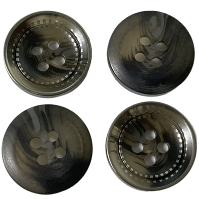 Faux Horn Plastic Coat Buttons 4 Hole 34L For Women'S Coat Sweater