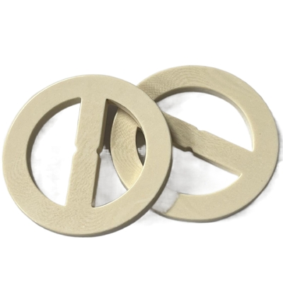 2 Holes Polyester Plastic Buckles 61mm Light Brown Use For Bag Coat Outerwear
