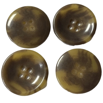 Full Shiny 46L Four Hole Fake Horn Button / Coat Horn Buttons
