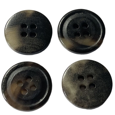 5/8&quot; Fake Horn Button 4 Holes Little Rim Using For Women'S Coat Sweater