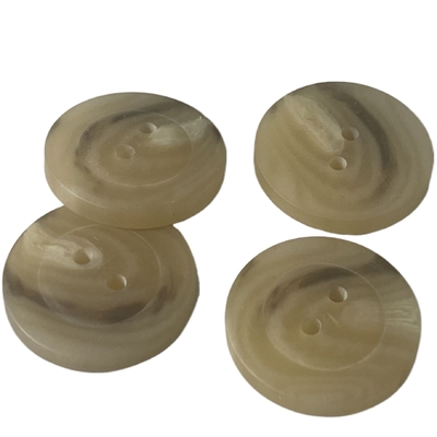 4 Hole Plastic Coat Buttons Brown Color 25mm Use For Coat Sweater Jacket