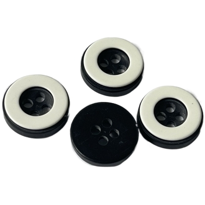 ODM/OEM 2 Layers Shirt Buttons With White Rim Apply For Men'S Shirt