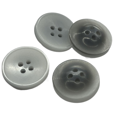 ODM Silver Color Resin Fancy Plastic Buttons 4-Holes In 26L Use For Coat Shirt