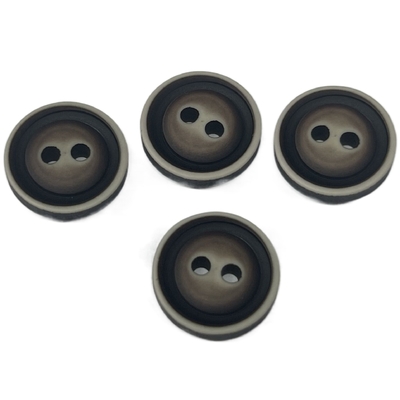 Resin 2 Hole Buttons Dye Dark Brown Color Spray Matt Oil Use For Sewing