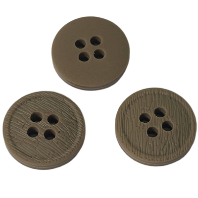Polyester 3 Layers 4 Holes Faux Wood Buttons 20L Use On Coat Jacket