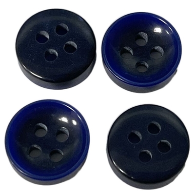 Two Layers Dark Blue Fancy Resin Buttons In 17L Use On Shirt Sewing