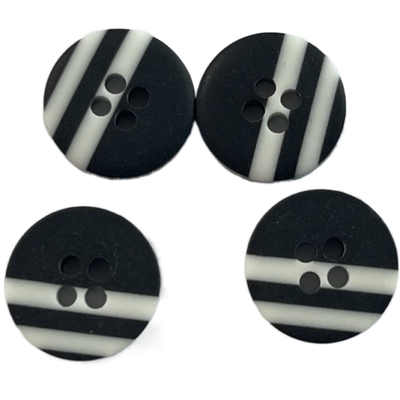 Plastic five Combo Buttons 4 hole with 18L For Sewing Shirt Blouses