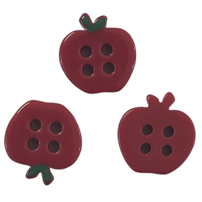 4 Hole Fancy Apple Shape Buttons 20L Use On DIY Shirt Sewing