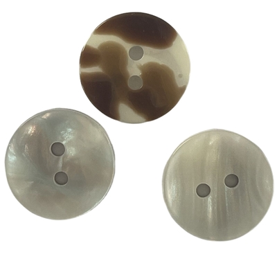 Full Shiny Fake Shell Buttons 2 Hole 28L Use One Shirt Coat